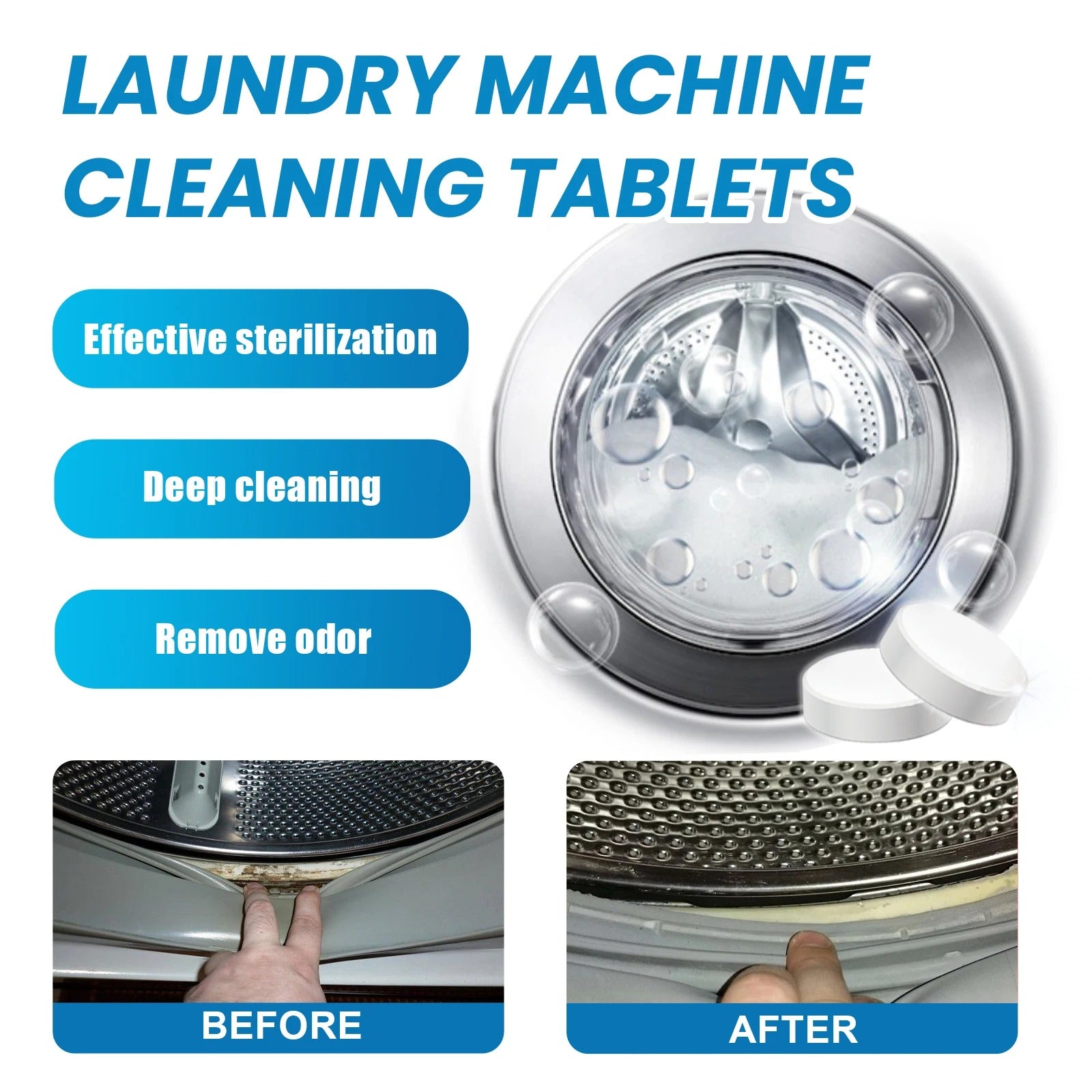 Washing Machine Cleaning Tablets – 12 Tablets Pack