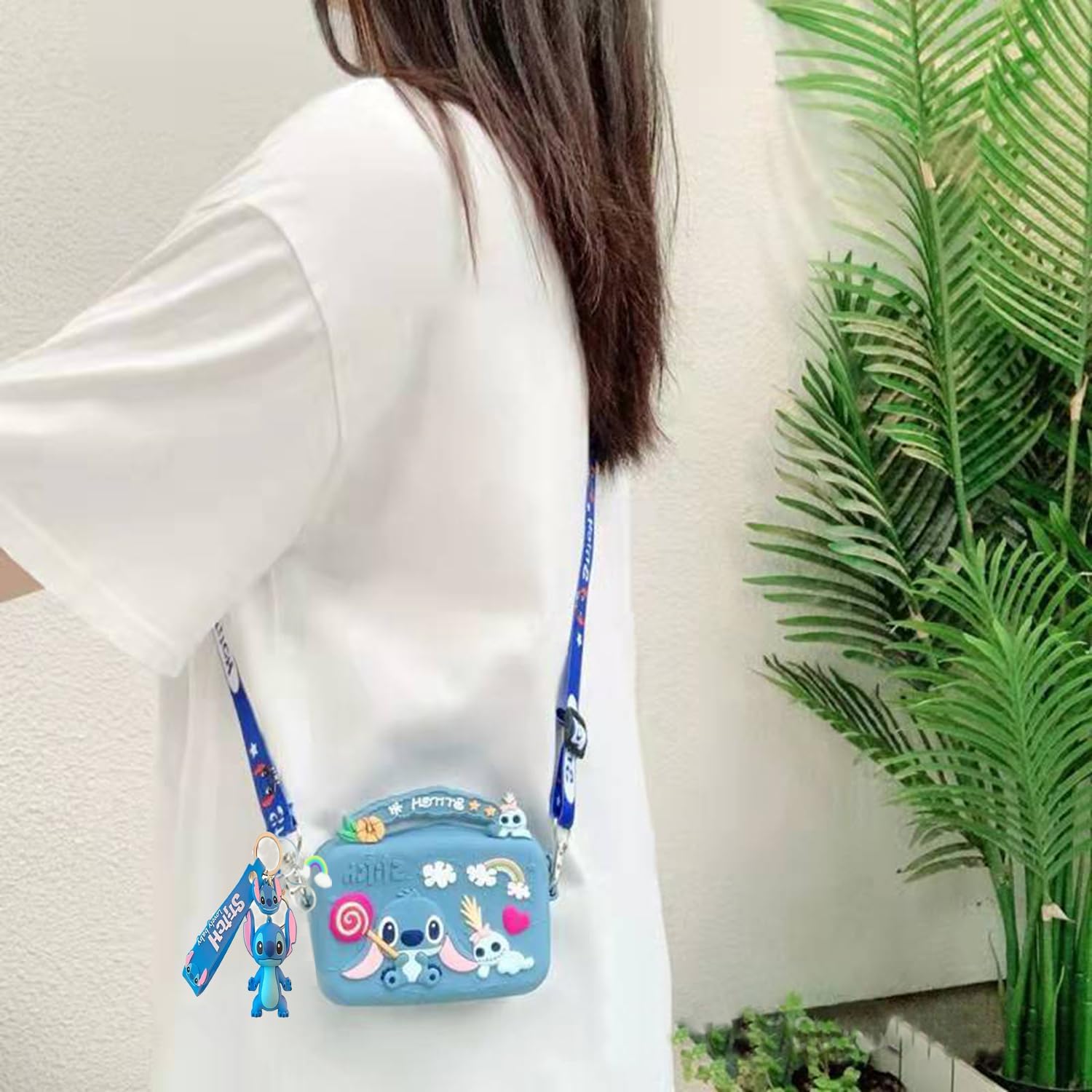 MOBRWUVS Crossbody bag with Adjustable Shoulder Strap, Handbag with Zipper, Badge Wallet with Lanyard, Wallet Purse Shoulder Bag Coin Pouch Accessories Money Bag for Girls