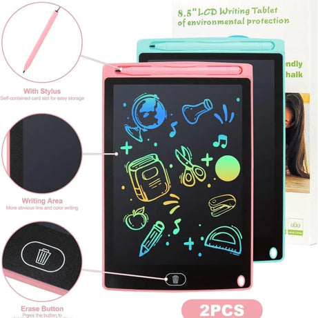 8.5 inch LCD Writing Tablet for Kids Toys Single and multi Color Doodle Drawing Tablet Pad