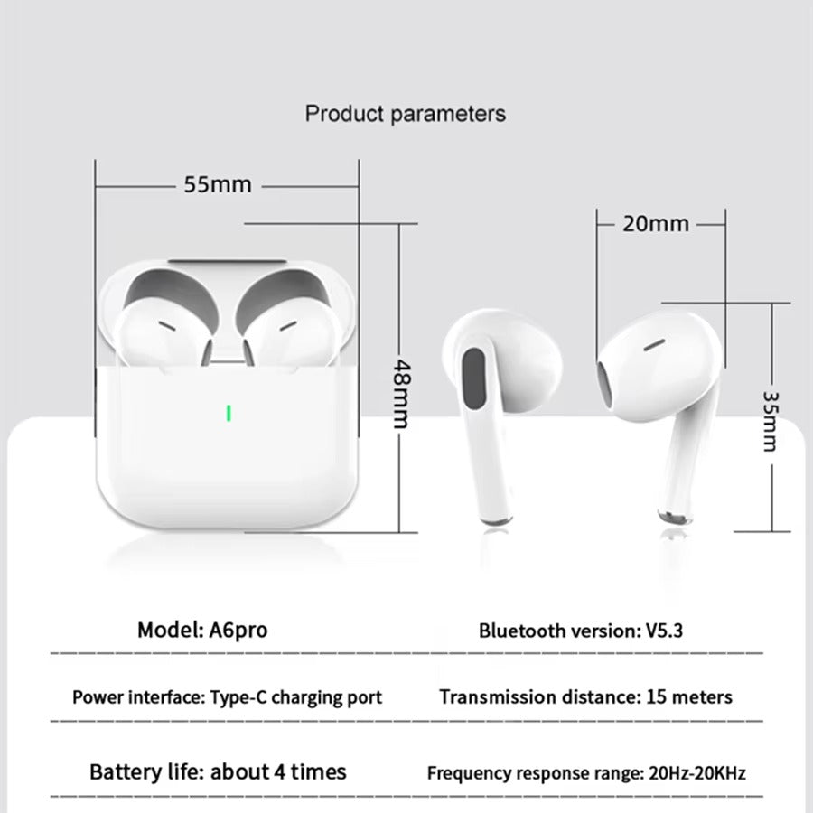 New Air Pro True Wireless Bluetooth Earphones Headphones HiFi Sound Low Latency ANC Noise Reduction Earbuds for IPhone Android