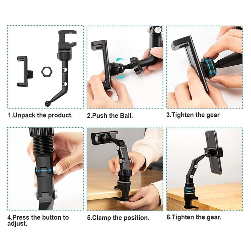 Multifunctional Rearview Mirror Car Mobile Holder