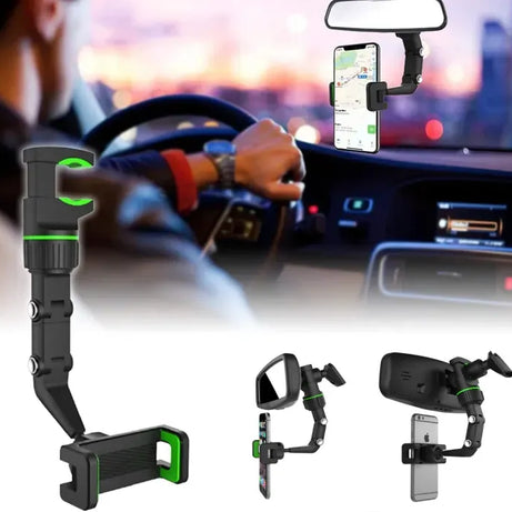 Multifunctional Rearview Mirror Car Mobile Holder