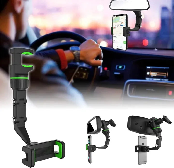 Multifunctional Rearview Mirror Car Mobile Holder