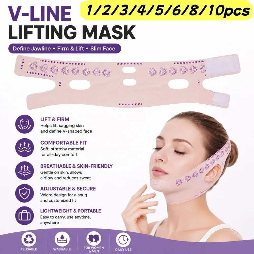 Double Chin Cheek Slimming Bandage V Shaper V Line Lifting Mask | Face Lifting Anti Wrinkle Strap Band | Face Lifting Belt