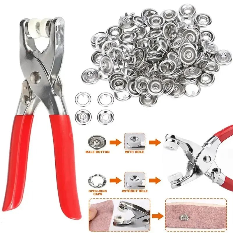 High-Quality Metal Tich Button Tool Kit