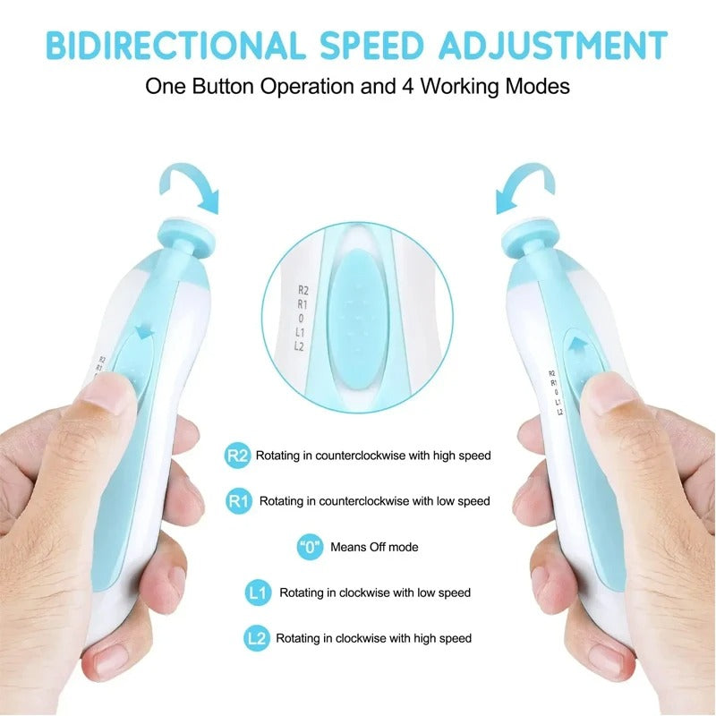 Safe Electric Baby Nail Trimmer & Nail File Kit for Newborns | Baby Nail Clippers