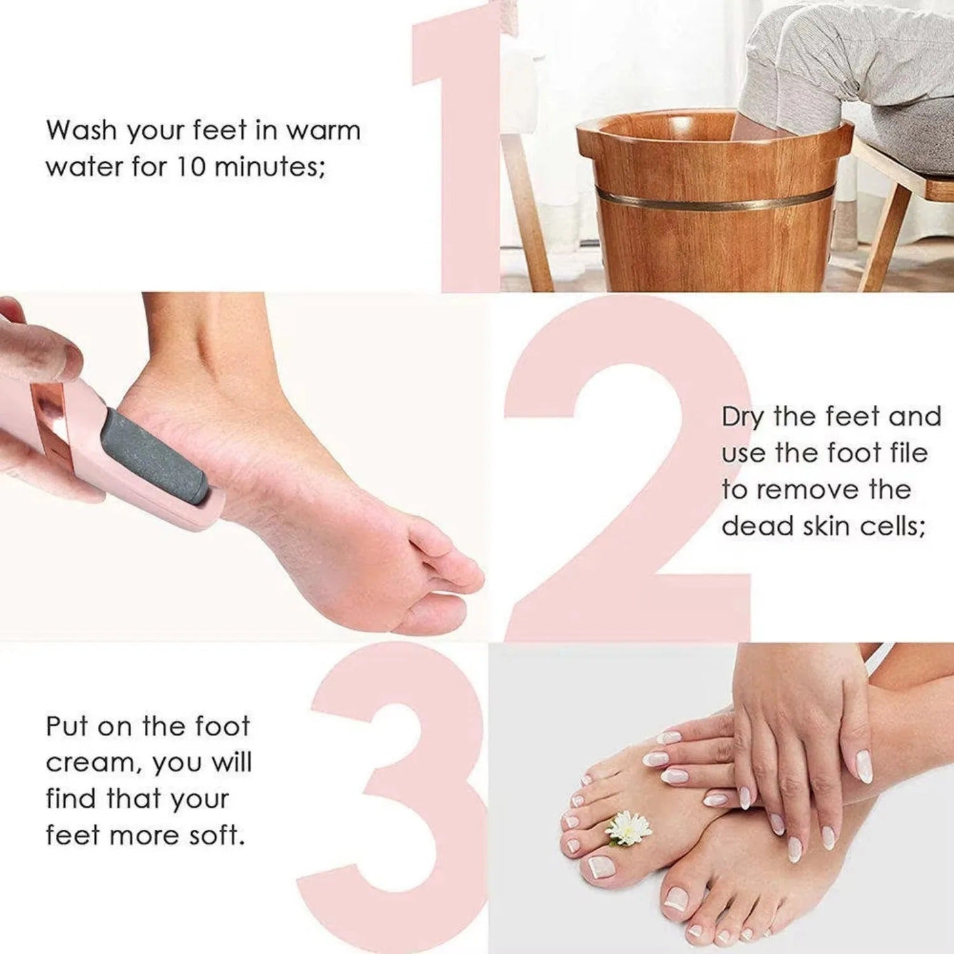Electric Pedicure Foot Callus Grinder USB Charging Feet Care Dead Skin Remover