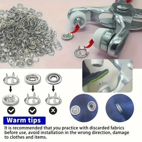 High-Quality Metal Tich Button Tool Kit